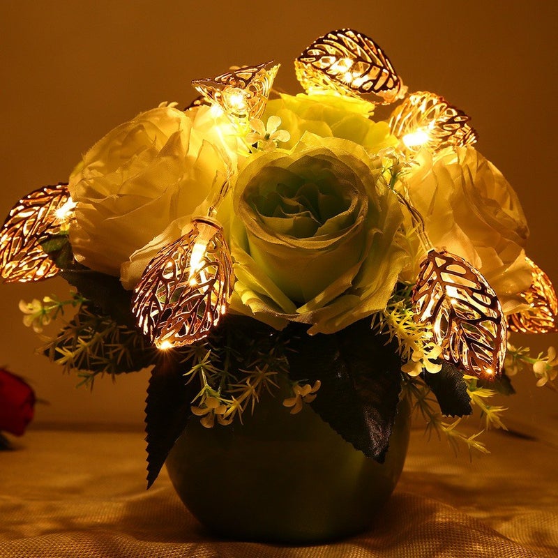 PragArt PragArt Leaf Garden Diwali Christmas Festivals Decoration 42 m Yellow  - Image 3