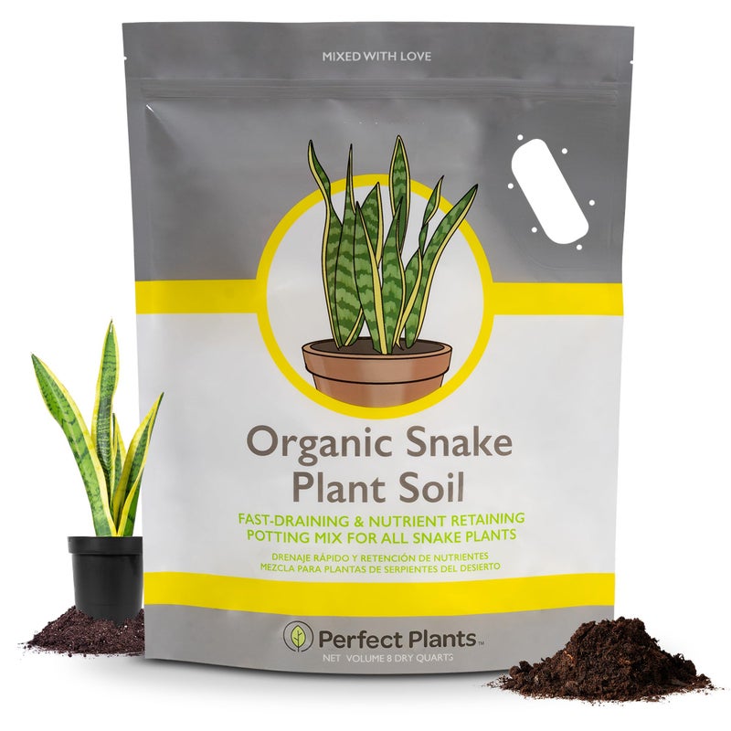 Perfect Plants Organic Snake Plant Soil in 8qt. Bag | Coco Coir Based Potting Mix Snake Plant Varieties - Image 1