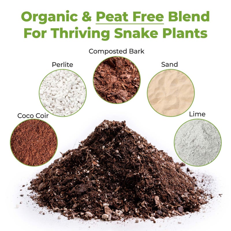 Perfect Plants Organic Snake Plant Soil in 8qt. Bag | Coco Coir Based Potting Mix Snake Plant Varieties - Image 2