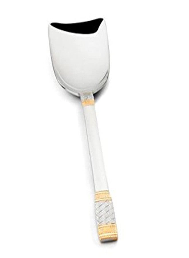 FnS Celebration Rice Server 24 Karat Gold Plated Serving Spoon (1 Rice Server, Stainless Steel) - Image 1