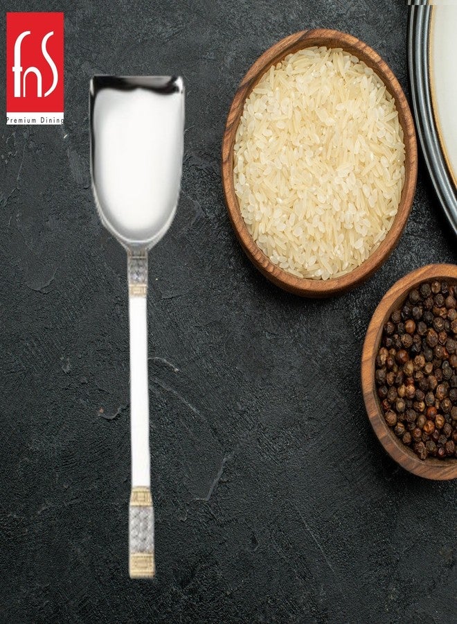 FnS Celebration Rice Server 24 Karat Gold Plated Serving Spoon (1 Rice Server, Stainless Steel) - Image 5