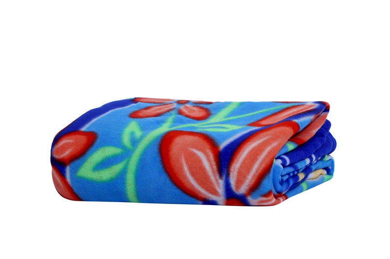 Goyal's Printed Fleece Warm Double Bed All Season Blanket 85 x 88 Inches 250 Thread Count - Multicolor (Pack of 5) - Image 3
