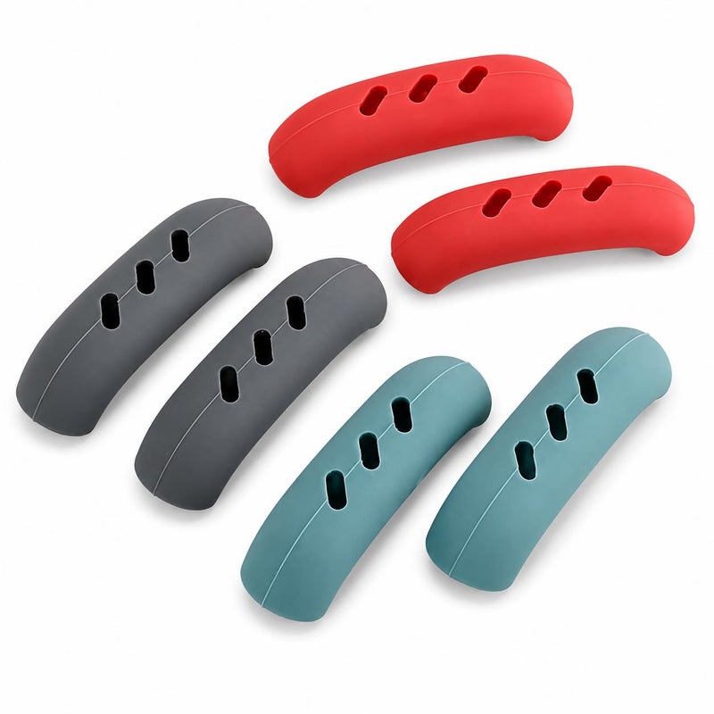 Heat Resistant Pot Handle Covers, Silicone Grip Sleeves Set of 2 for Metal Pot and Pan Handles, Comfortable Non-Slip Kitchen Cooking Handle Protectors, Reusable Design - Image 1