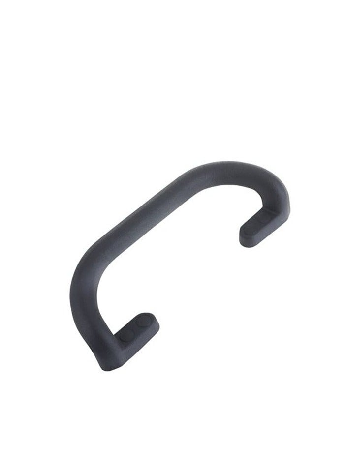 ABRONN Cushion Grip Pull Handle – Black, 296mm, Expanded Polyurethane Foam, Semi-Gloss Finish, 10mm Spring Steel Core, Hidden Fixing Holes with Snap-In Covers, Durable for Trucks, Trailers & More