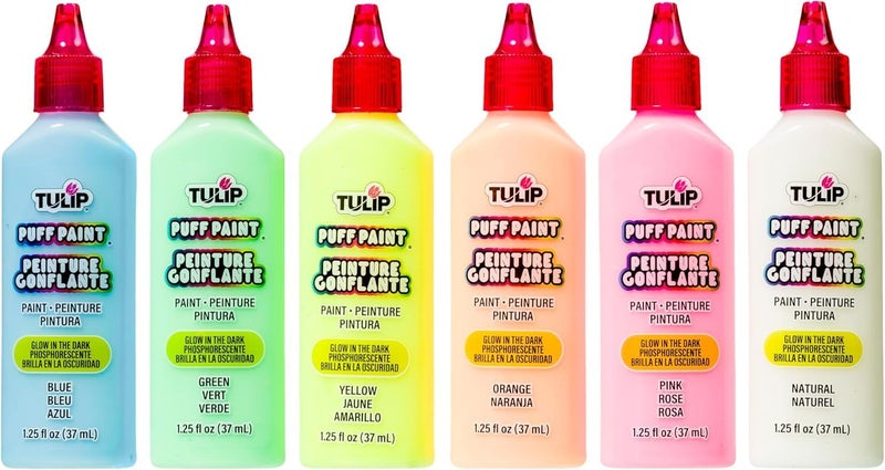 Tulip 17581 Dimensional Metallic Fabric Paint (Glow), 1.25 Fl Oz (Set of 6) - Image 1