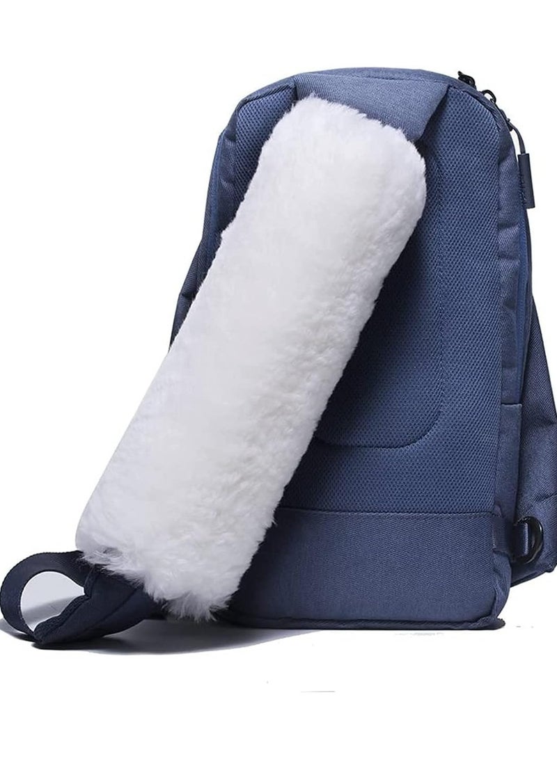 Moro Moro Fluffy Fur Car Seat Belt Shoulder Pads – Soft & Comfortable Protection Pack of 4 - Image 4