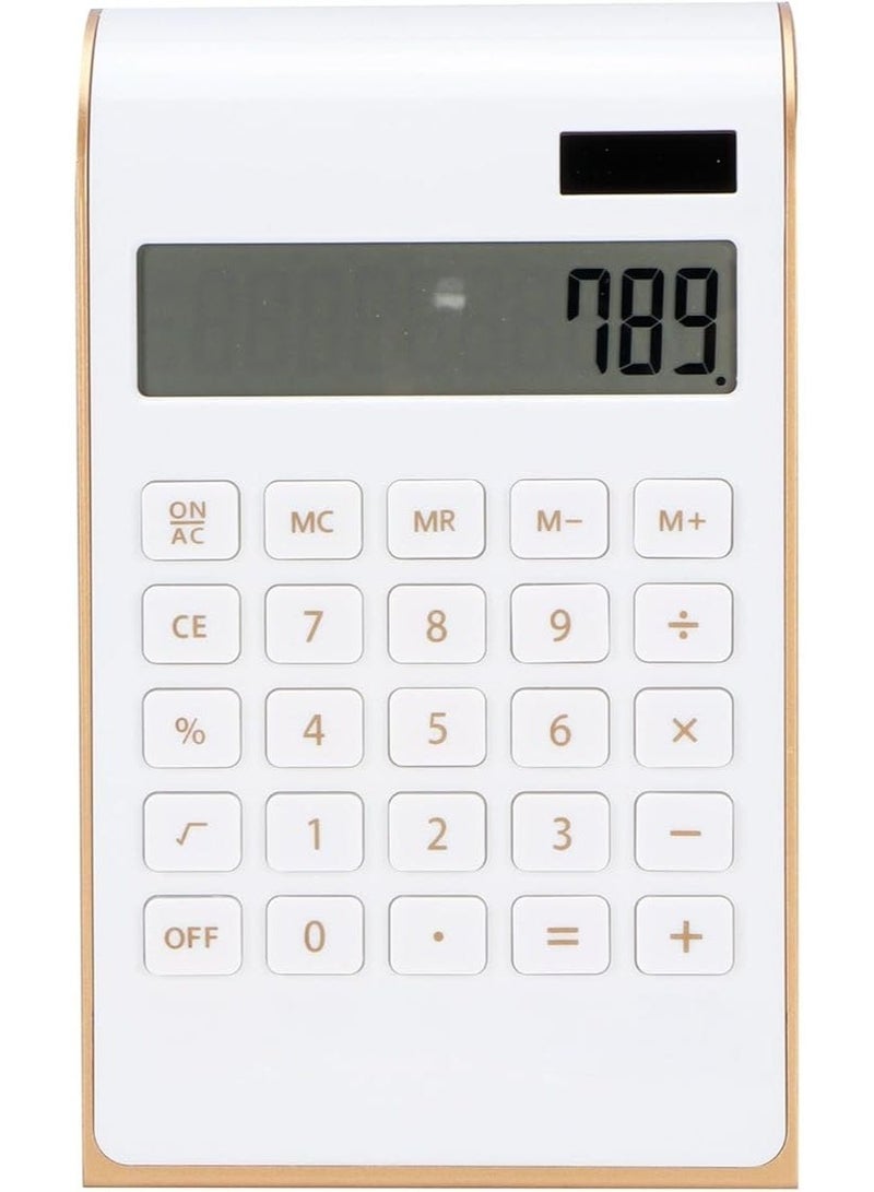 Cryfokt Financial Calculator, 10 Digits Solar Calculator, Office Supplies for Home Business Office Finance (White) - Image 1