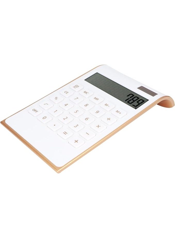 Cryfokt Financial Calculator, 10 Digits Solar Calculator, Office Supplies for Home Business Office Finance (White) - Image 2