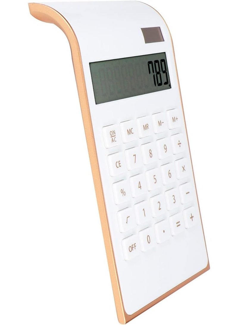Cryfokt Financial Calculator, 10 Digits Solar Calculator, Office Supplies for Home Business Office Finance (White) - Image 4