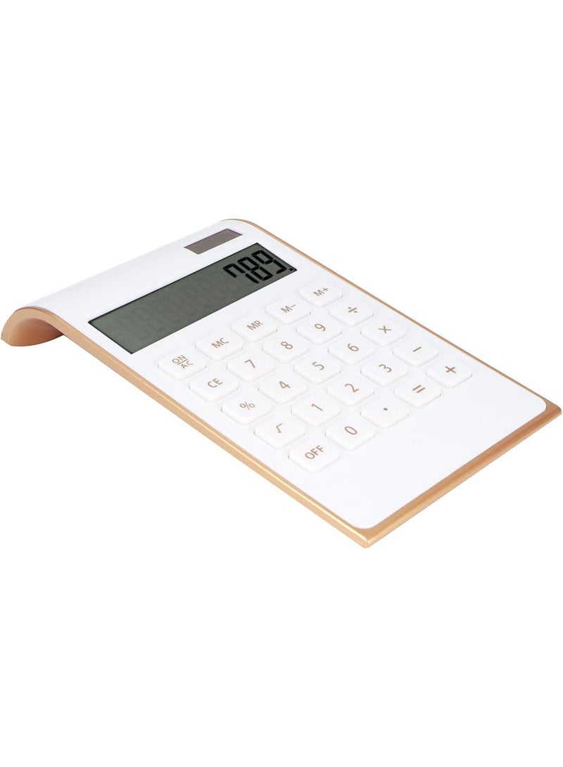 Cryfokt Financial Calculator, 10 Digits Solar Calculator, Office Supplies for Home Business Office Finance (White) - Image 3
