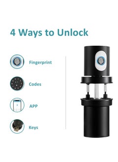 Excefore Smart Lock Fingerprint Door Lock Keypad Door Knob Smart Door Knob Door Locks for Bedrooms Locks with Code Thumb Print Door Knobs for Homes Hotels Offices  - Image 2