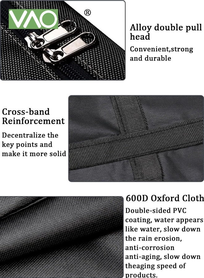 VAOdo 3PCS 150L Extra Large Storage Bag, Duffle Bag with Zippers and Handles Oxford Cloth Material Water Resistance Oversized Storage Bag Organizer for Moving Traveling Black - Image 3