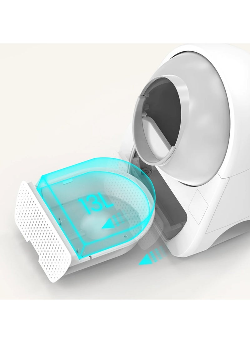 Catlink - CATLINK™ Scooper Luxury Pro-X. Smart Litter Box, Self-Cleaning Automatic Cat Litter Box, Hands-Free Cleanup with App Control, Double Odor Removal, Extra Large Size for 3.3~22lbs Cats, Smart Robot Cat Litter Box. Come With Waste Bags x 60 (3 Rolls), Sift Filter x 2, Carbon Filter Box x 1 . [Full Pack Set + 12 Months International Warranty]. - Image 1