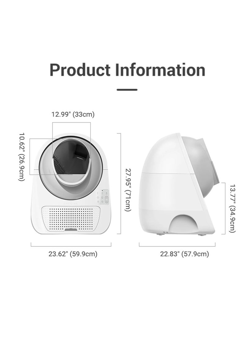 Catlink - CATLINK™ Scooper Luxury Pro-X. Smart Litter Box, Self-Cleaning Automatic Cat Litter Box, Hands-Free Cleanup with App Control, Double Odor Removal, Extra Large Size for 3.3~22lbs Cats, Smart Robot Cat Litter Box. Come With Waste Bags x 60 (3 Rolls), Sift Filter x 2, Carbon Filter Box x 1 . [Full Pack Set + 12 Months International Warranty]. - Image 1
