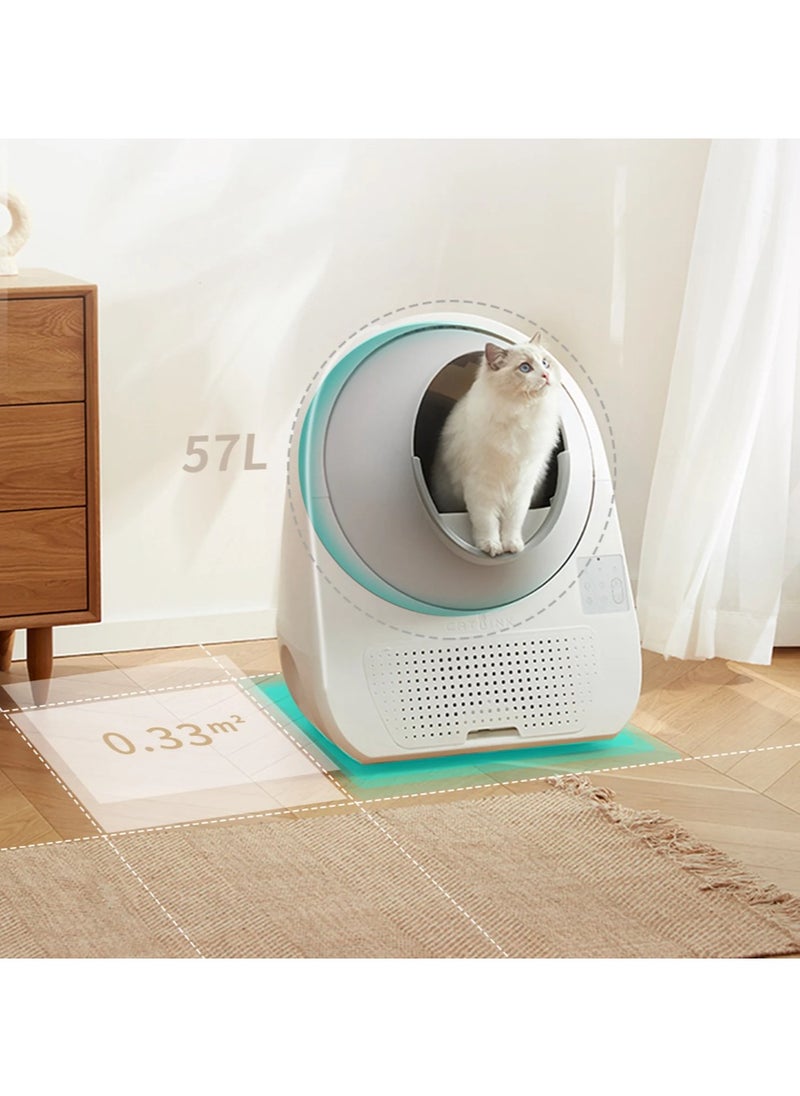 Catlink - CATLINK™ Scooper Luxury Pro-X. Smart Litter Box, Self-Cleaning Automatic Cat Litter Box, Hands-Free Cleanup with App Control, Double Odor Removal, Extra Large Size for 3.3~22lbs Cats, Smart Robot Cat Litter Box. Come With Waste Bags x 60 (3 Rolls), Sift Filter x 2, Carbon Filter Box x 1 . [Full Pack Set + 12 Months International Warranty]. - Image 1