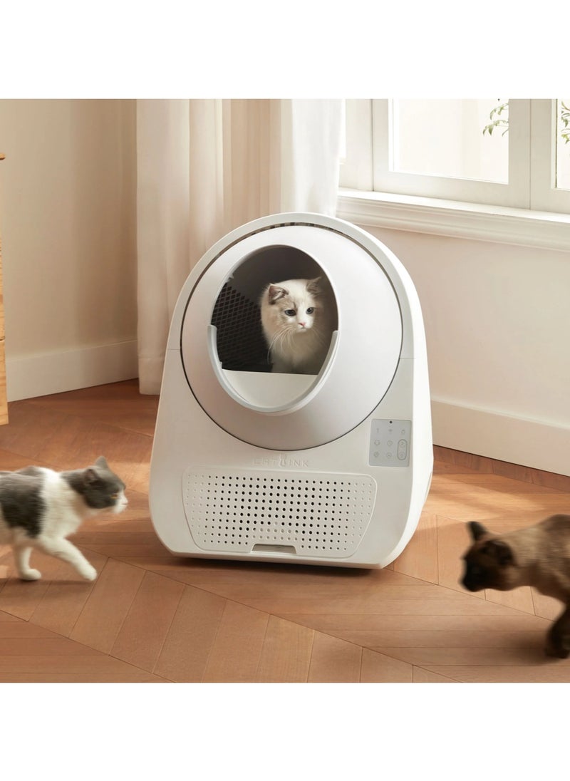 Catlink - CATLINK™ Scooper Luxury Pro-X. Smart Litter Box, Self-Cleaning Automatic Cat Litter Box, Hands-Free Cleanup with App Control, Double Odor Removal, Extra Large Size for 3.3~22lbs Cats, Smart Robot Cat Litter Box. Come With Waste Bags x 60 (3 Rolls), Sift Filter x 2, Carbon Filter Box x 1 . [Full Pack Set + 12 Months International Warranty]. - Image 1