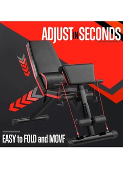 TRASSLE Adjustable Weight Bench Home Training Gym Weight Lifting Sit Up Ab Bench Flat Incline Decline Multiuse Exercise Workout Bench  - Image 5