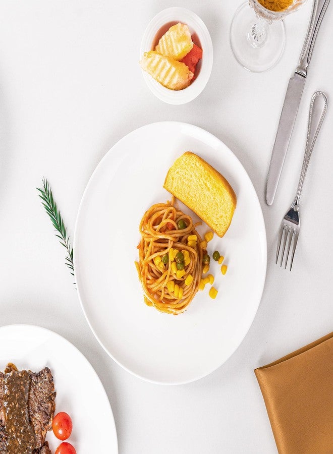 YALONG White Dinner Plates Set of 6, 10 Inch Ceramic Plates – White Porcelain Dinner Plates for Kitchen, Serving & Everyday Use, Microwave & Dishwasher Safe, 25.4Cm - Image 4