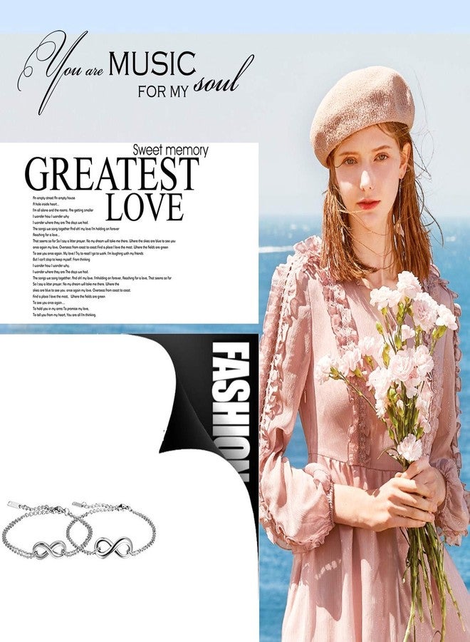 OIDEA Stainless Steel Couples Infinity Love Matching Bracelet Anklet for Valentines Day, Wedding Anniversary,with Gift Bag - Image 2