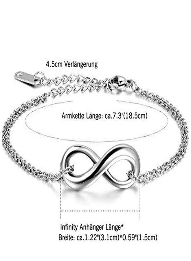 OIDEA Stainless Steel Couples Infinity Love Matching Bracelet Anklet for Valentines Day, Wedding Anniversary,with Gift Bag - Image 4