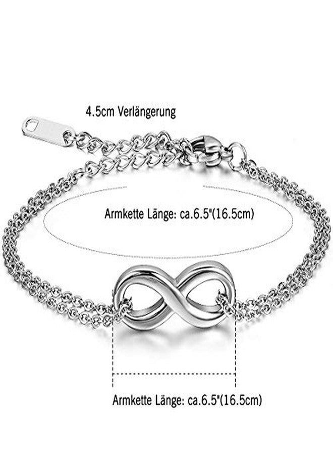 OIDEA Stainless Steel Couples Infinity Love Matching Bracelet Anklet for Valentines Day, Wedding Anniversary,with Gift Bag - Image 3