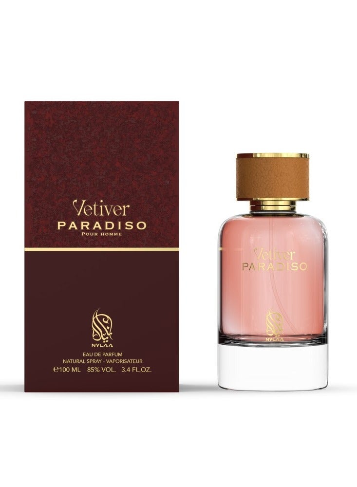 NYLAA Vetiver Paradiso Eau De Parfum For Men - 100 ML - Image 1