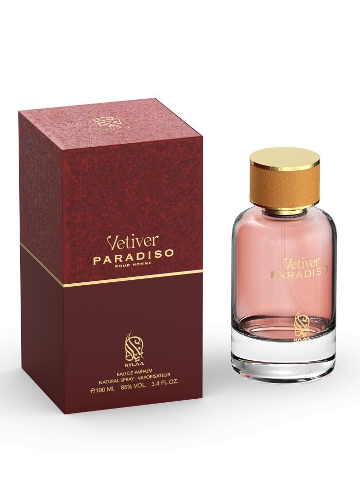NYLAA Vetiver Paradiso Eau De Parfum For Men - 100 ML - Image 2