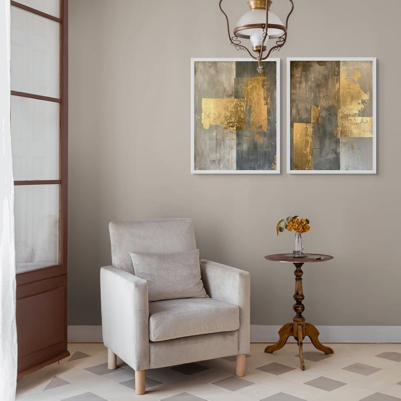 آرت دیکور  طباعة بورتريه فنية راقية مؤطرة بطابع ديكور فني - فن جداري تجريدي حديث، مطبوعات معاصرة بسيطة، ديكور جداري مثالي لغرفة المعيشة، غرفة النوم، المكتب، الاستوديو - ديكور منزلي وهدايا. - Image 3