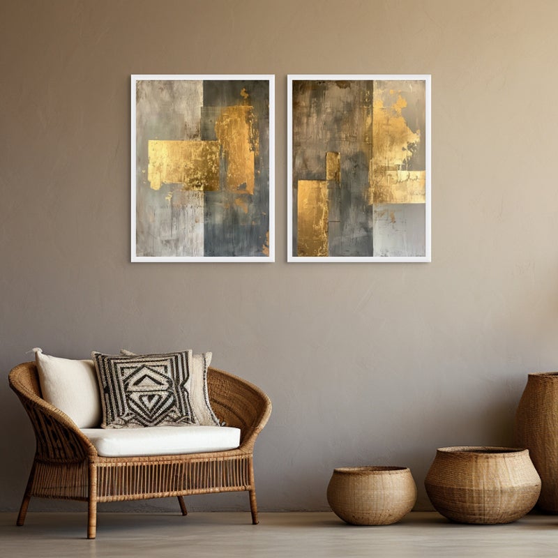 آرت دیکور  طباعة بورتريه فنية راقية مؤطرة بطابع ديكور فني - فن جداري تجريدي حديث، مطبوعات معاصرة بسيطة، ديكور جداري مثالي لغرفة المعيشة، غرفة النوم، المكتب، الاستوديو - ديكور منزلي وهدايا. - Image 2