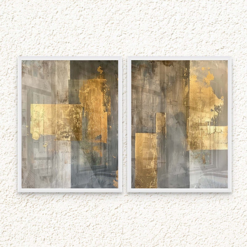 آرت دیکور  طباعة بورتريه فنية راقية مؤطرة بطابع ديكور فني - فن جداري تجريدي حديث، مطبوعات معاصرة بسيطة، ديكور جداري مثالي لغرفة المعيشة، غرفة النوم، المكتب، الاستوديو - ديكور منزلي وهدايا. - Image 1