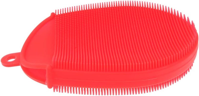 klarako Silicone Body Brush, Washing Scrubber,Shower Glove Exfoliating Body Cleansing Pad Sponge Bathing Cleaner SPA Feet Back Massage for All Kind Skins klarakoRed - Image 2