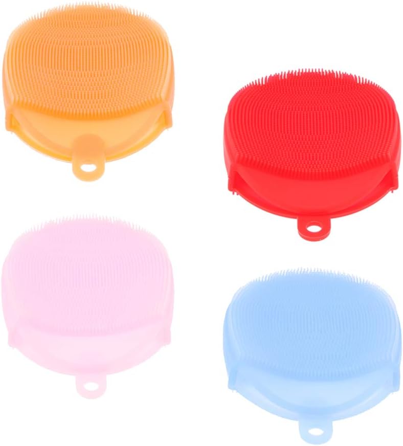 klarako Silicone Body Brush, Washing Scrubber,Shower Glove Exfoliating Body Cleansing Pad Sponge Bathing Cleaner SPA Feet Back Massage for All Kind Skins klarakoRed - Image 4