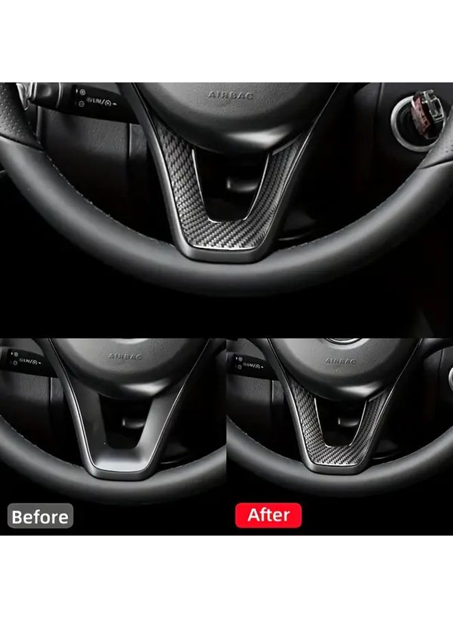 Carbon Fiber Steering Wheel Cover for Mercedes W205 C Class GLC Premium ABS Resin Red Accents Black Design Durable Interior Trim Accessory Easy Installation Enhanced Grip Style Car Interior Upgrade - Image 1