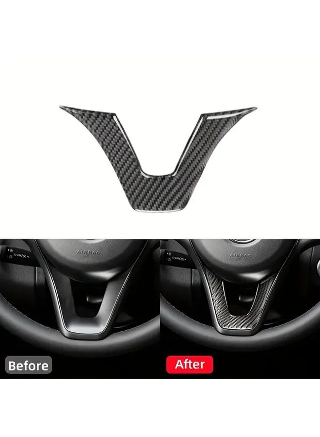 Carbon Fiber Steering Wheel Cover for Mercedes W205 C Class GLC Premium ABS Resin Red Accents Black Design Durable Interior Trim Accessory Easy Installation Enhanced Grip Style Car Interior Upgrade - Image 4