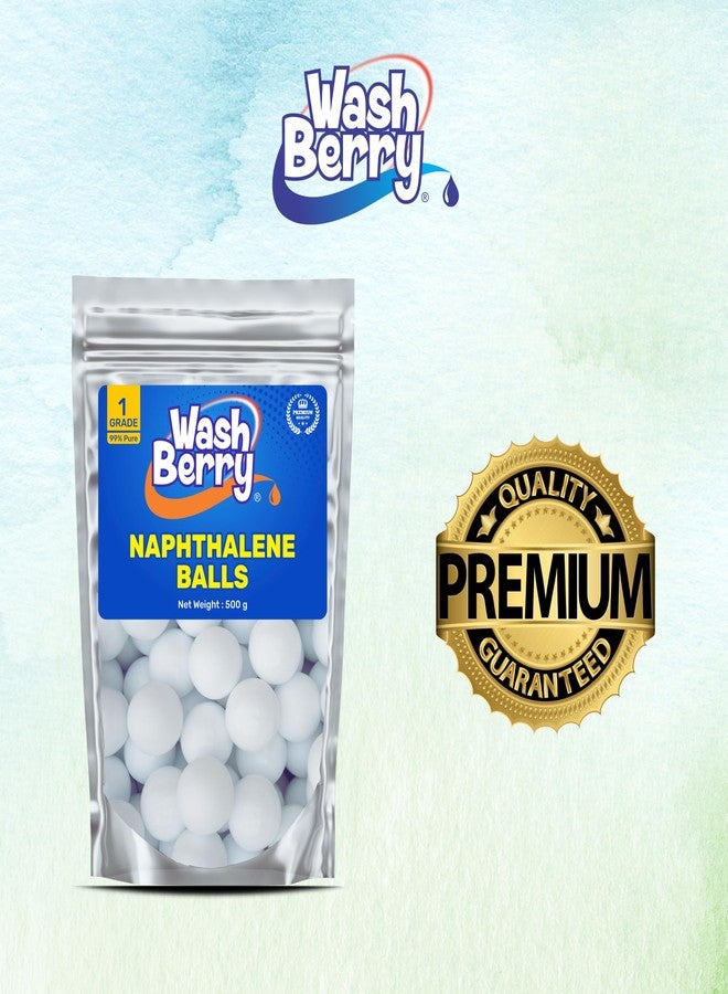 WashBerry Naphthalene Balls for Wardrobe, Bathroom & Shoe Rack - Anti-Moth & Odor Remover - Long-Lasting Freshness (500g) - Image 3