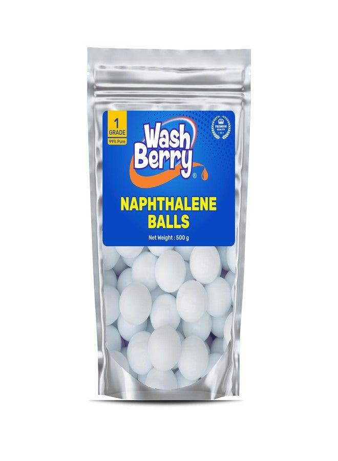 WashBerry Naphthalene Balls for Wardrobe, Bathroom & Shoe Rack - Anti-Moth & Odor Remover - Long-Lasting Freshness (500g) - Image 1