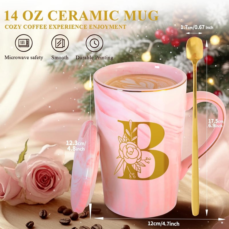 MNZZ Personalized Ceramic Coffee Mug with Lid Tea Cup Women Girl Friend Birthday Gifts 16th 18th 19th 20th 21st 30th 40th 50th 60th 70th 80th 45th 65th 75th 1974 1964 40 60 70 Year Old Funny Meaningful,B - Image 4