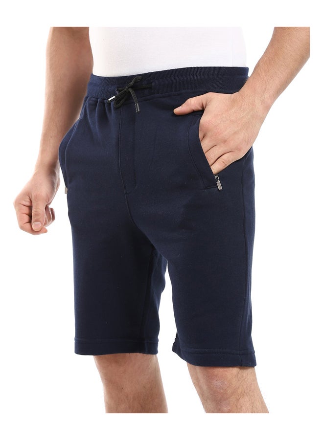 Andora Zipper Pockets Practical Plain Shorts  - Image 4