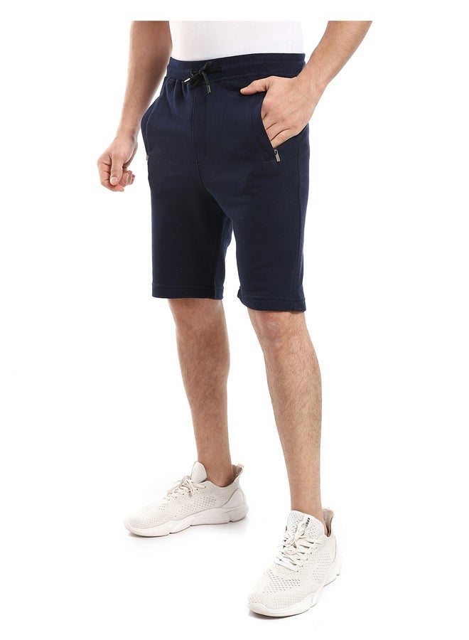 Andora Zipper Pockets Practical Plain Shorts  - Image 5