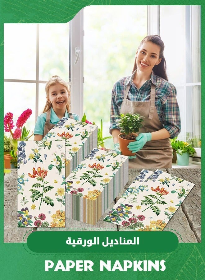 مناشف يد مرة واحدة، مناديل ورقية طائر زهري عتيق، مناديل ضيوف مائية، مناديل آداب الحمام، مناديل حفلات - Image 4