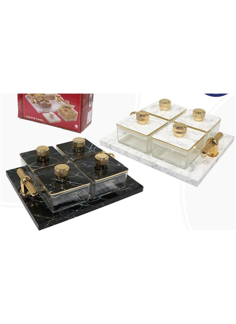 Generic Nuts boxes with plastic racks, 4 pieces - revolving plate 