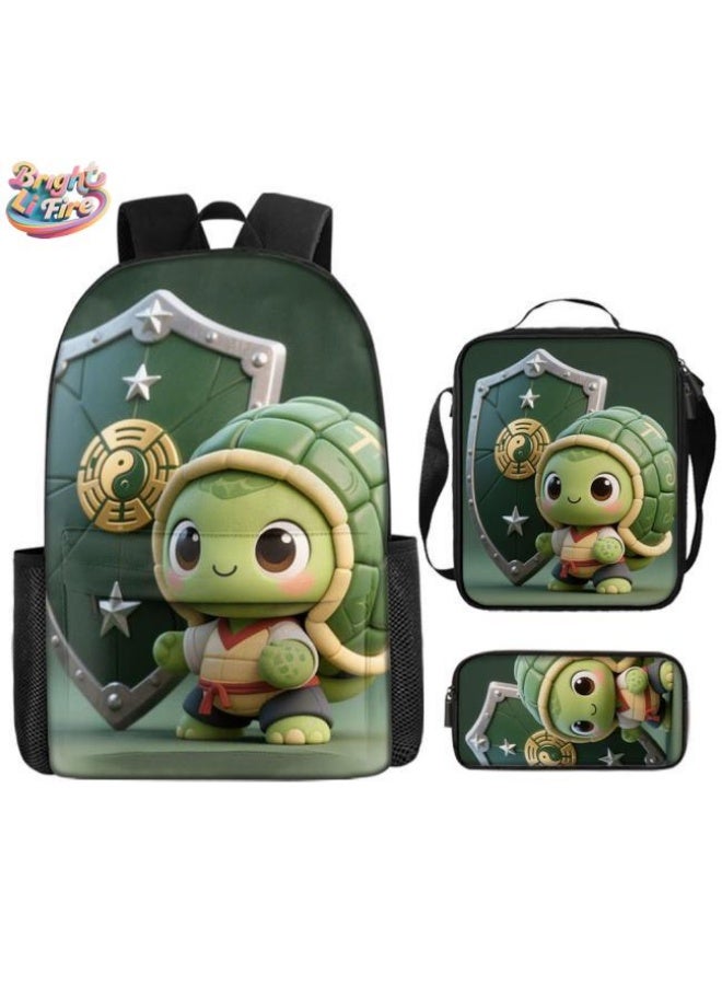 Bright Li Fire Unlock the new fashion of childish fun! Three-piece set of bags, cartoon elements for children and teenagers (students, children, friends' outings, mountain climbing, schooling, etc. can be used) - 103  - Image 1
