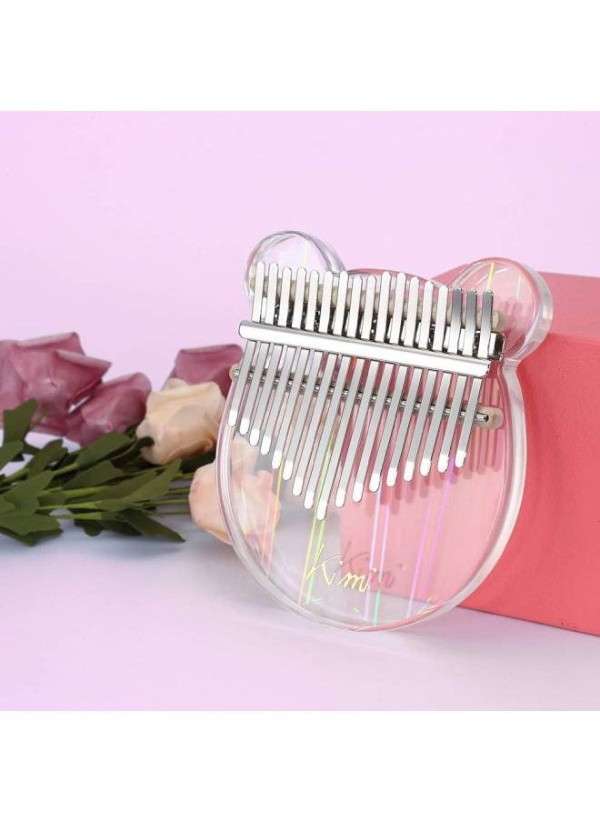 Generic - Crystal kalimba 17 keys thumb piano portable transparent acrylic musical instrument gifts for kids adult beginners with kalimba stand,tuning hammer etc - Image 1