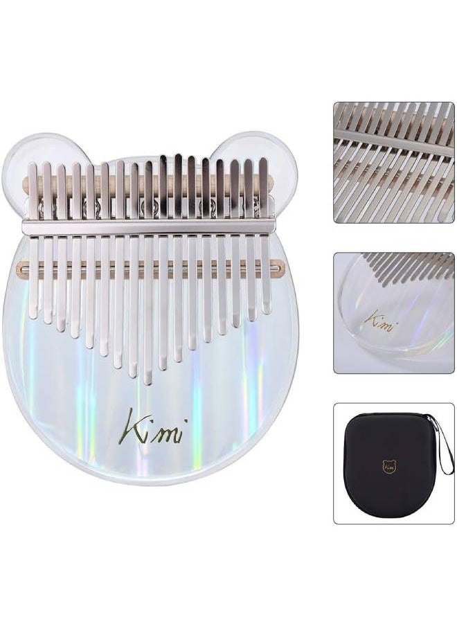 Generic - Crystal kalimba 17 keys thumb piano portable transparent acrylic musical instrument gifts for kids adult beginners with kalimba stand,tuning hammer etc - Image 1