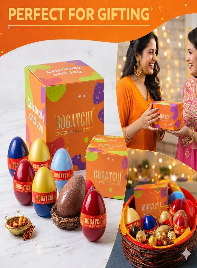 BOGATCHI Premium Chocolate Easter Eggs Gift Box | Assorted Flavours Filled Eggs | Festive Chocolate Gift Pack | Colorful Egg Chocolates for Kids & Gifting | Celebrate & Joy Pack - Image 3