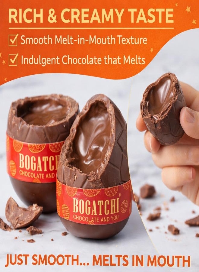 BOGATCHI Premium Chocolate Easter Eggs Gift Box | Assorted Flavours Filled Eggs | Festive Chocolate Gift Pack | Colorful Egg Chocolates for Kids & Gifting | Celebrate & Joy Pack - Image 4