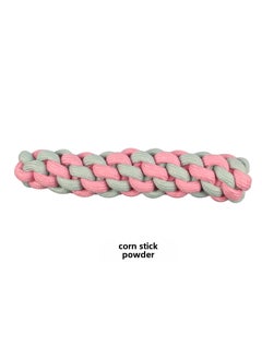 Pink Cotton Rope Dog Chew Toy Set 9 corn cob powder