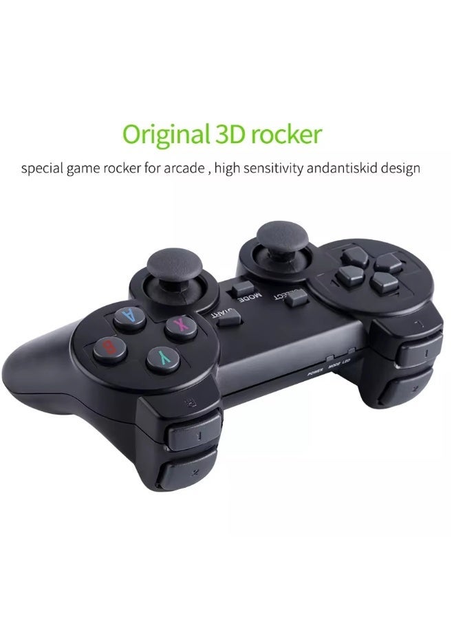 عصا ألعاب ريترو لاسلكية بدقة 4K عالية الوضوح | أكثر من 20,000 لعبة كلاسيكية مدمجة | وحدتا تحكم لاسلكيتان | وحدة تحكم ريترو قابلة للتوصيل والتشغيل، تدعم HDMI، للأطفال والكبار - Image 4