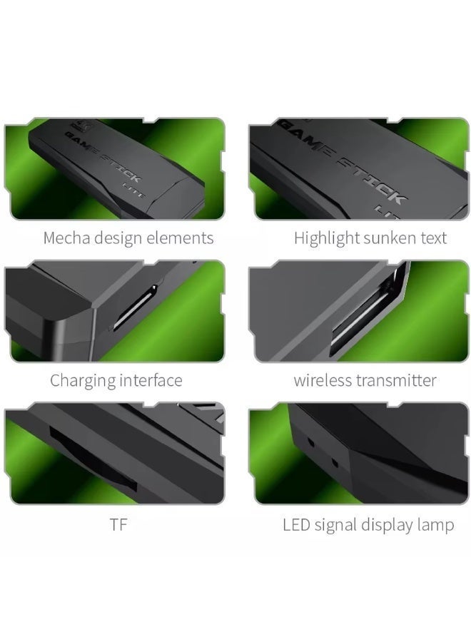 عصا ألعاب ريترو لاسلكية بدقة 4K عالية الوضوح | أكثر من 20,000 لعبة كلاسيكية مدمجة | وحدتا تحكم لاسلكيتان | وحدة تحكم ريترو قابلة للتوصيل والتشغيل، تدعم HDMI، للأطفال والكبار - Image 5
