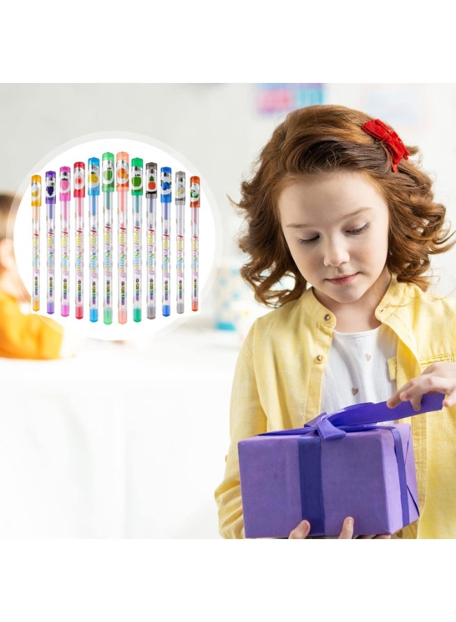 36 Pcs Scented Glitter Color Pen, Multicolor Fun Pens Smooth Writing Pen Stationary Kit Cute Scented Pens Smell Good Fruit Flavors Coloring Pen for Girls Kids Arts Crafts School Stuffers - Image 3